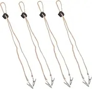 SUPVOX 4pcs Adjustable Lost Hat Chin Straps Clips for Travel Flexible Bib Holder Clips for Napkins and Hats Lightweight Durable and Portable Design for Outdoor Use