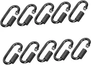 BELLIFFY 10pcs Carabiner Rigging Loop Outdoor Camping Camping Accessories Climbing Camping Locking Iron Carabiner Clips Iron Quick Links Camping Quick Links