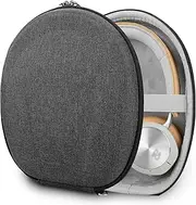 Geekria Shield Headphones Case for On-Ear Headphones, Replacement Hard Shell Travel Carrying Bag with Cable Storage, Compatible with JBL T600BT, Skullcandy Hesh3, B&O Beoplay H95 (Grey)