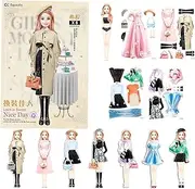 Magnetic Paper Dolls - Pretend and Travel Playset Toy | Portable Magnetic Dress up Dolls | Relaxing and Fun Clothing Matching Game | Princess Dress up Paper Doll for Children Girls 4-7 Years Old