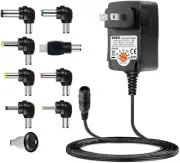 12W 3-12V Universal Multi AC Adapter Charger Power Supply for BERG Connector