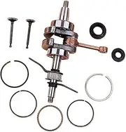 Yurefax Crankshaft 39mm Piston Rings Oil Seal Intake Valve Set, for GX35 GX 35 4-Stroke Engine Motor Trimmer Brushcutter Lawnmowers Lawn Mower Crankshaft Oil Seal