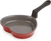 Neoflam 5.5'' Ceramic Nonstick Little Shaped, Frying Griddle Pan Shaper, Mini Pancake Waffle Maker with Heat Resistant Handle for Breakfast Scrambled Egg, Grilled Cheese, Red Heart (51102)