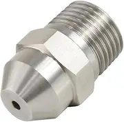 1/8" 1/4" 3/8" 1/2" BSP Male Thread Straight Spraying Nozzle Stainless Steel High Pressure Washing Sprinkler for Industrial Use(3.0mm Hole,1/2")