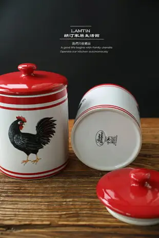 雞祥如意外貿出口陶瓷罐復古美式風食品罐雜糧儲物罐收納罐