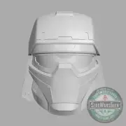 Hoth Snowtrooper Spartan Star Wars / HALO mashup custom head for action figures