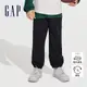 Gap 男童裝 Logo束口鬆緊運動褲-黑色(890470)