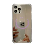 P19 Smiley Face Mirror Phone Protection Case Back Cover for Iphone 14 Pro Max