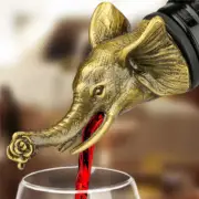 Wine Bottle Stopper for Glass Bottles Pourer Elephant 2 in 1 Reusable Wine Corks