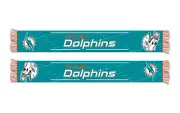 NFL Scarf Miami Dolphins Fan Scarf Knitted Jaquard Scarf HD 5056146896040