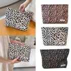 Organizer Leopard Cosmetic Bag Corduroy Clutch Bag Students