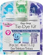 Tulip Tulip One Step Tie Dye Kit: Moody Blues Blue Tie Dye Tie Dye, Moody Blues, 3 Colors, 28 Pieces