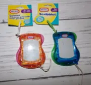 2 NEW Little Tikes Miniature Drawing Write Pad Scribblet With Attached Stylus