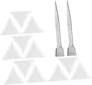 SEWACC 1 Set Triangle Bead Sorting Plates with Stainless Steel Tweezers Crafting Tools for Jewelry Making Compact Bead Storage Trays