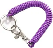 5Pcs Solid Spiral Elastic Spring Rope Keychain Key Ring Metal Carabiner for Outdoor Anti Lost Car Key Cord Clasp Hook/329