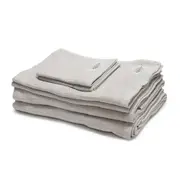 6pc Onkaparinga Mossman 100% Cotton Bath/Face/Hand Towel Bathroom Set Silver