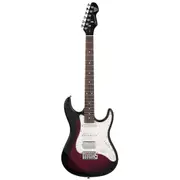 Sceptre Ventana Deluxe HSS Electric Guitar See Thru Misty Violet Indian Laurel