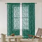 Gauze Lace Sheer Curtain Transparent Tulle Curtain Home Decoration