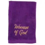 Swanson Christian Supply 163124 Towel-Pastor-Woman of God Purple with Gold