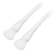 2 Pcs Face Mask Brushes Face Mask Applicator Brushes Soft Silicone Brushes White