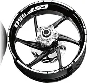 Stripe Stickers for Suzuki GSF 650 GSF650 Motorcycle Front Rear Rim Wheel Reflective Sticker Decal Decorative Decal (Color : Silver)