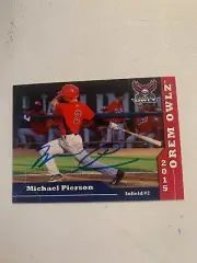 Michael Pierson 2015 Signed Orem Owlz Team Card