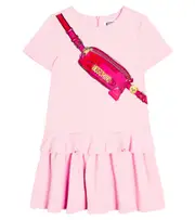 [Moschino Kids] Moschino Kids Printed jersey dress Y 10 pink