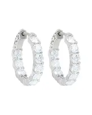 Diana M. Fine Jewelry 18K 5.35 ct. tw. Diamond Hoops