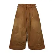 [Willy Chavarria] Willy Chavarria Cotton Wide-leg Shorts 30 US BROWN