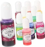 SEWACC DIY Epoxy Resin Colorant Set 10pcs Black Dye Pigment Decorative Resin Pigment for DIY Crafts Dye
