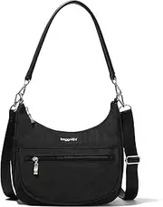 'Baggallini Women's Modern Pocket Half Moon 11''x10.5'' Shoulder W/Replaceable Straps Converts to Crossbody Bag, One Size'