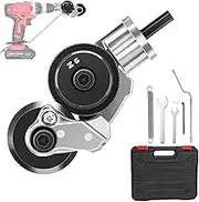 Electric Drill Plate Cutter, Tin Snips for Cordless Screwdrivers, Sheet Metal Nibbler Attachment for Hand Drill, Sheet Metal Nibbler, Sheet Metal Knife for Cutting Iron, Tinplate, Steel, Copper