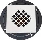 Goof Proof Shower SCB/Drain, 4” Square Shower Drain