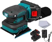 Drywall Sander, 18V Brushless Random Orbital, Electric Sheet Sander, Wood Grinder Polishing Machine, Dust Exhaust Power Tools with Automatic Vacuum System