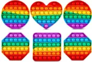 6 ZALIK (4 Pack + 2 Bonus) Pop It Fidget Toys Fidgets Sensory Autism ADD ADHD