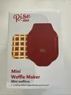 Rise By Dash Mini Waffle Maker 4 Inch Cooking Surface Color Red - Brand New