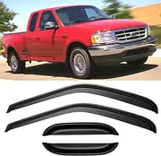 Cxdar Window Rain Guards Vent Visors Shades for for 1997-2003 Ford F150 SuperCab, Window Wind Deflectors Shield for 1997-1999 F250 Light Duty, 2004 F-150 Heritage Extended Cab