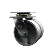 5 Inch Dual Semi Steel Wheels Swivel Caster with Ball Bearing Service Caster