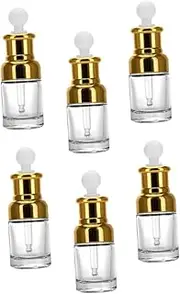 6Pcs Essential Oil Dropper Bottle Glass Dispenser Containers for Perfume Aromatherapy Travel Friendly and Refillable