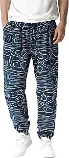 [YAOBAOLE] Harem Trousers Men's Long Pump Trousers Men's Yoga with Pockets Elastic Waist Universal Fit