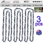 3x for Giantz BAUMR-AG 62cc Chainsaw Blade Chains 325 058 76DL 20" Bar Chain Saw