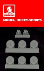Brengun Models 1/48 SPITFIRE 3-SPOKE WHEELS Resin Update Set