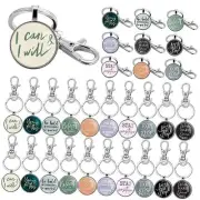 Inspirational Keychain Bulk Key Ring for Women Men Teacher Employee 50