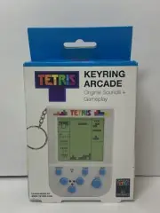 TETRIS KEYRING ARCADE Mini Handheld Travel Game w/ Original Sounds, New