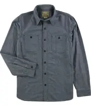 Ralph Lauren Mens Utility Sport Button Up Shirt, Blue, Small