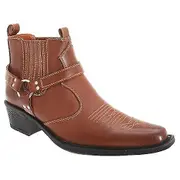 US Brass Mens Eastwood Cowboy Ankle Boots Black 9 UK
