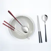 在飛比找松果購物優惠-伴佳家 304不鏽鋼環保餐具組 餐具 筷子 廚具 環保餐具 