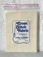 Regency Mills 14 Count Aida Cross Stitch Fabric - Ivory 12" x 18" - 100% Cotton