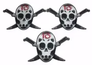 Friday the 13th JASON Mask Knife Logo Set of 3 PATCHES