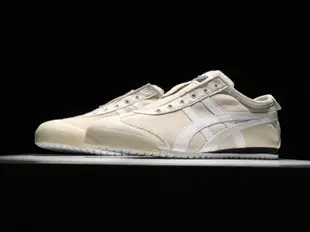 Asics Onitsuka Tiger MEXICO 66 鬼塚虎 帆布鞋 懶人鞋 百搭 休閒鞋 男女鞋 米白黑  -步履不停